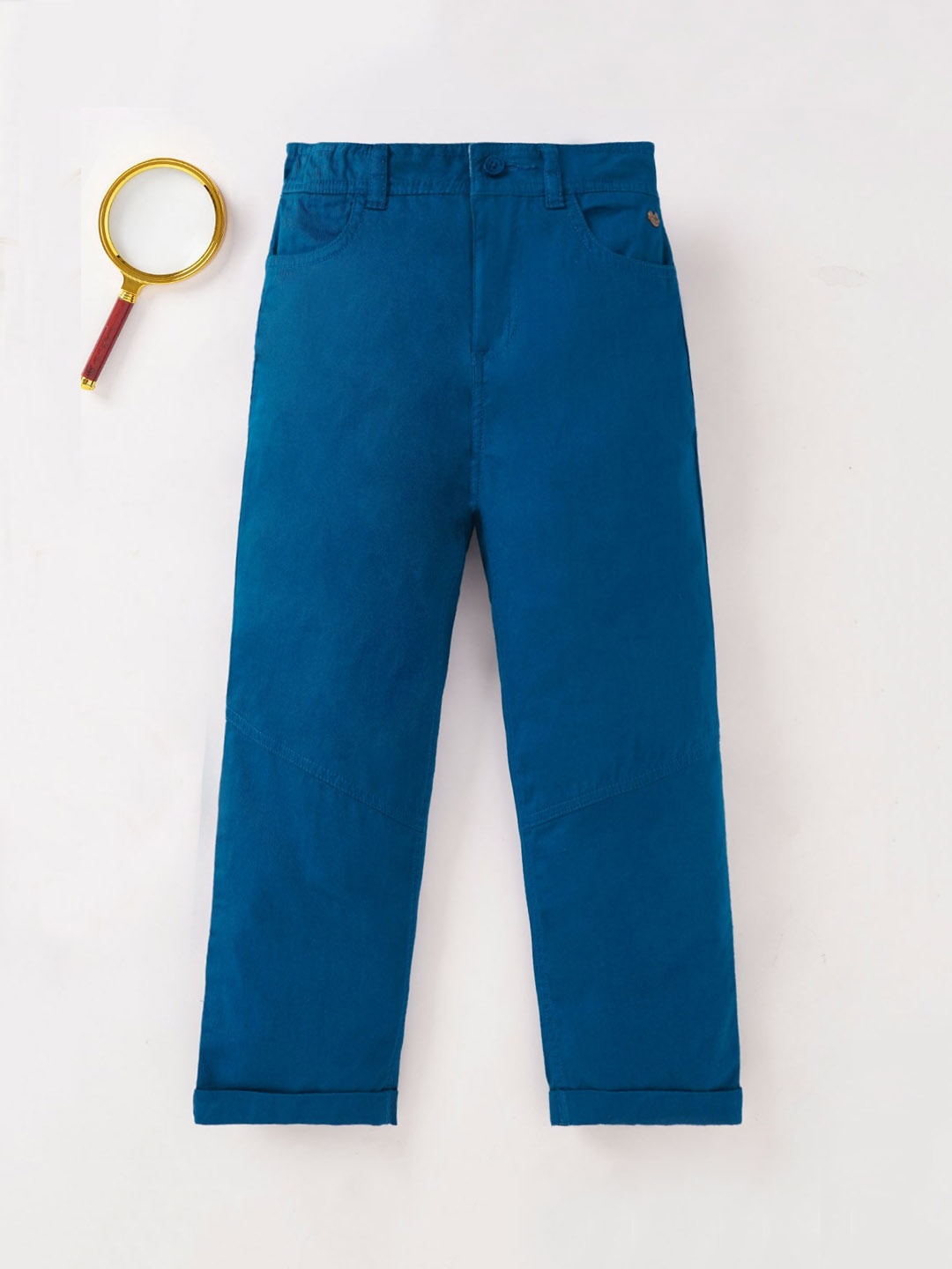 

Ed-a-Mamma Boys Regular Fit Mid-Rise Cotton Trousers, Navy blue