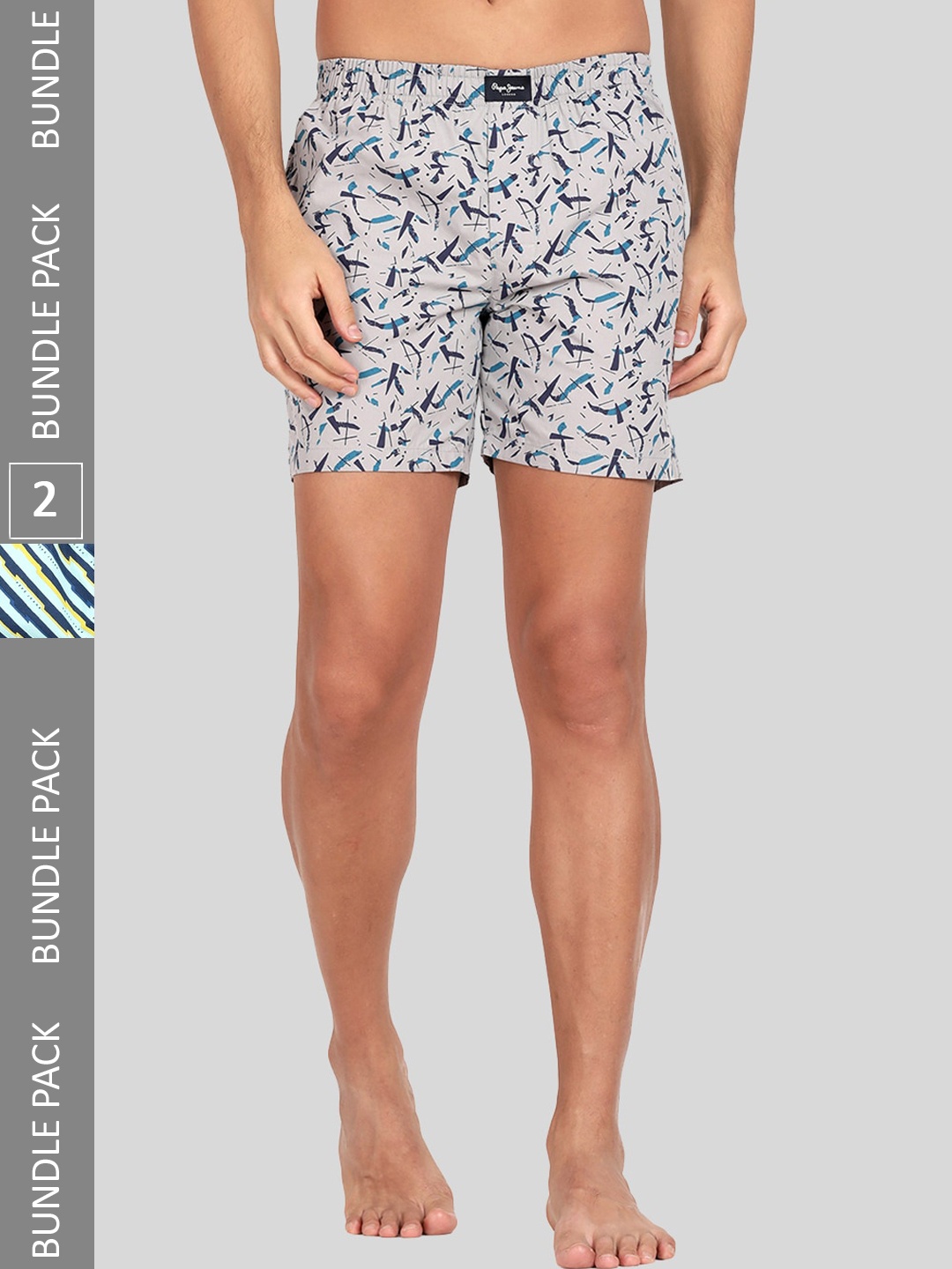 

Pepe Jeans Pack Of 2 Printed Cotton Boxers 8904311375555, Blue