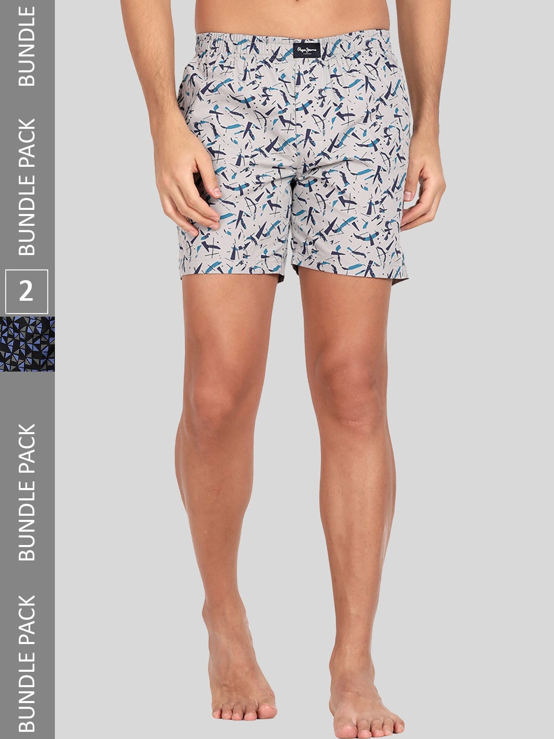 

Pepe Jeans Pack Of 2 Printed Pure Cotton Boxers 8904311375685, Black