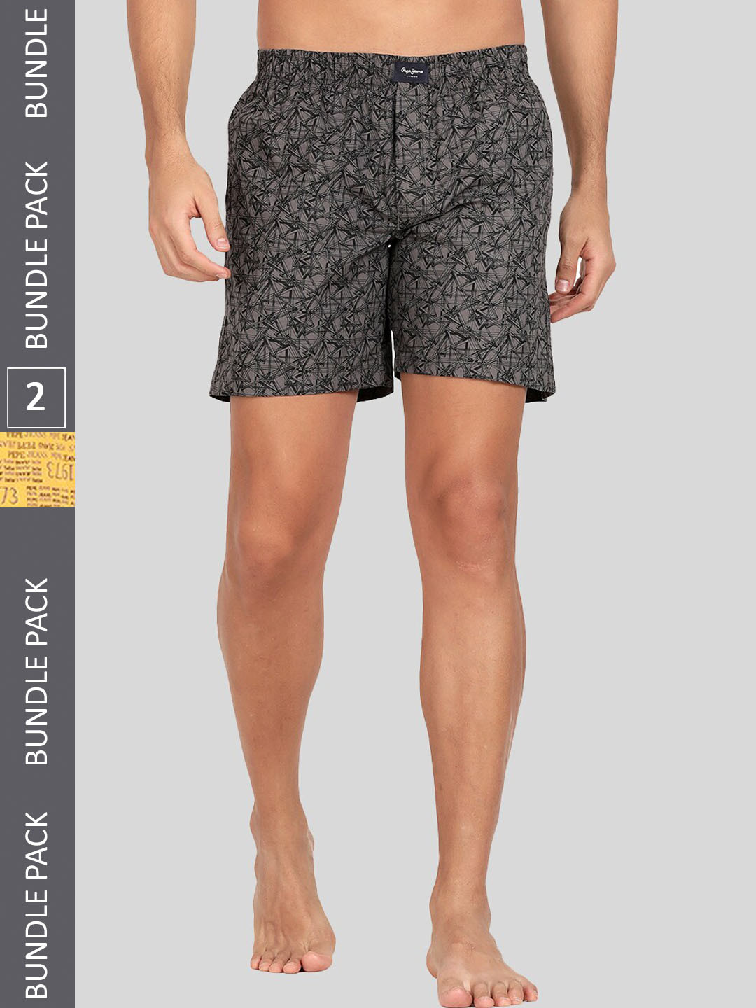 

Pepe Jeans Pack Of 2 Printed Pure Cotton Boxers 8904311377894, Mustard