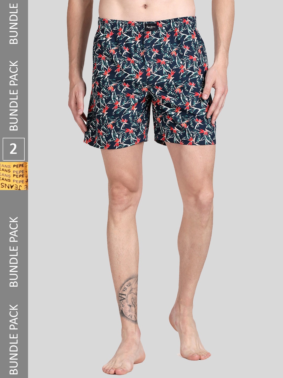

Pepe Jeans Pack Of 2 All Over Printed Pure Cotton Boxers 8904311377504, Yellow
