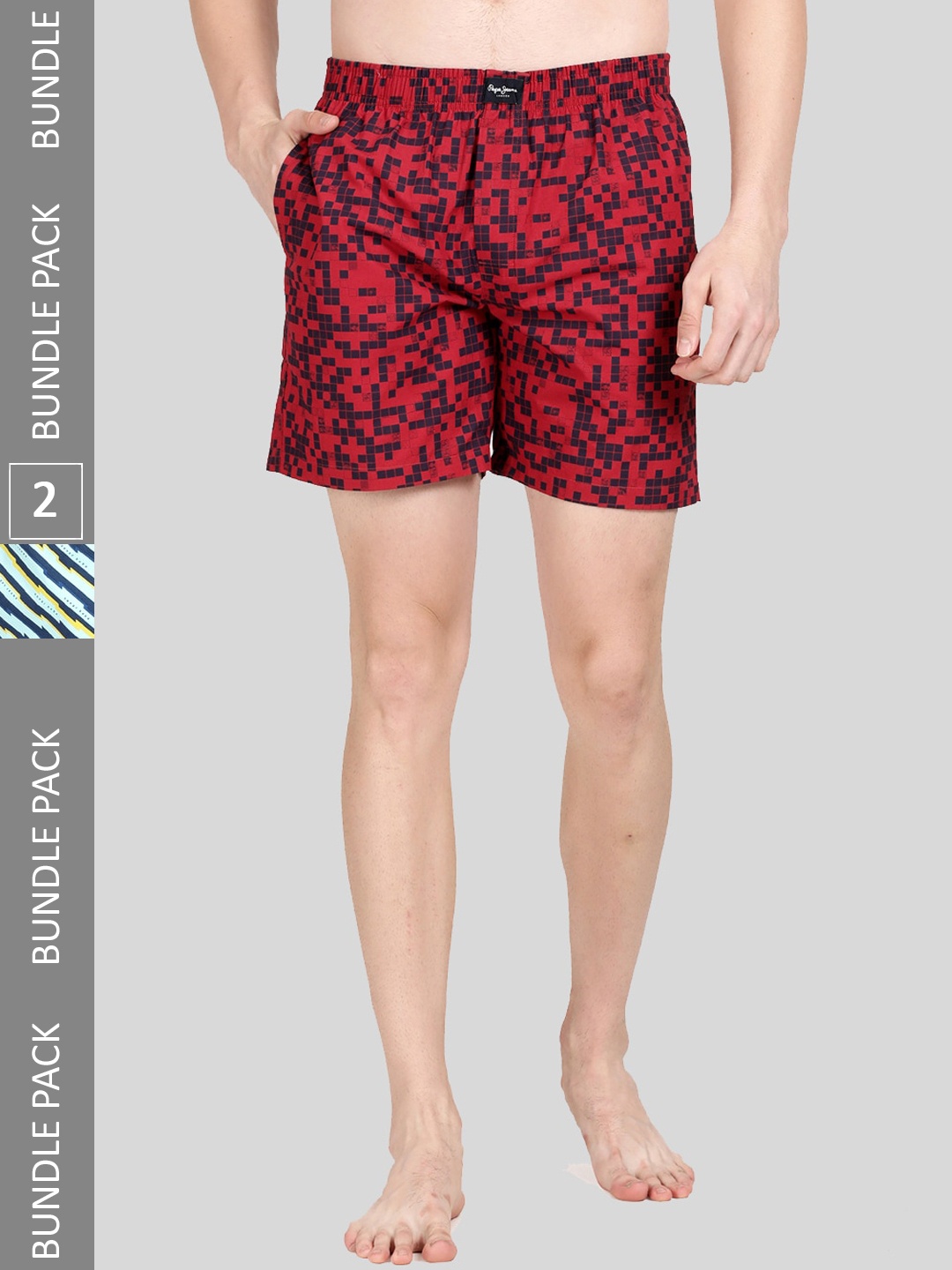 

Pepe Jeans Pack Of 2 Printed Cotton Boxers 8904311378792, Red