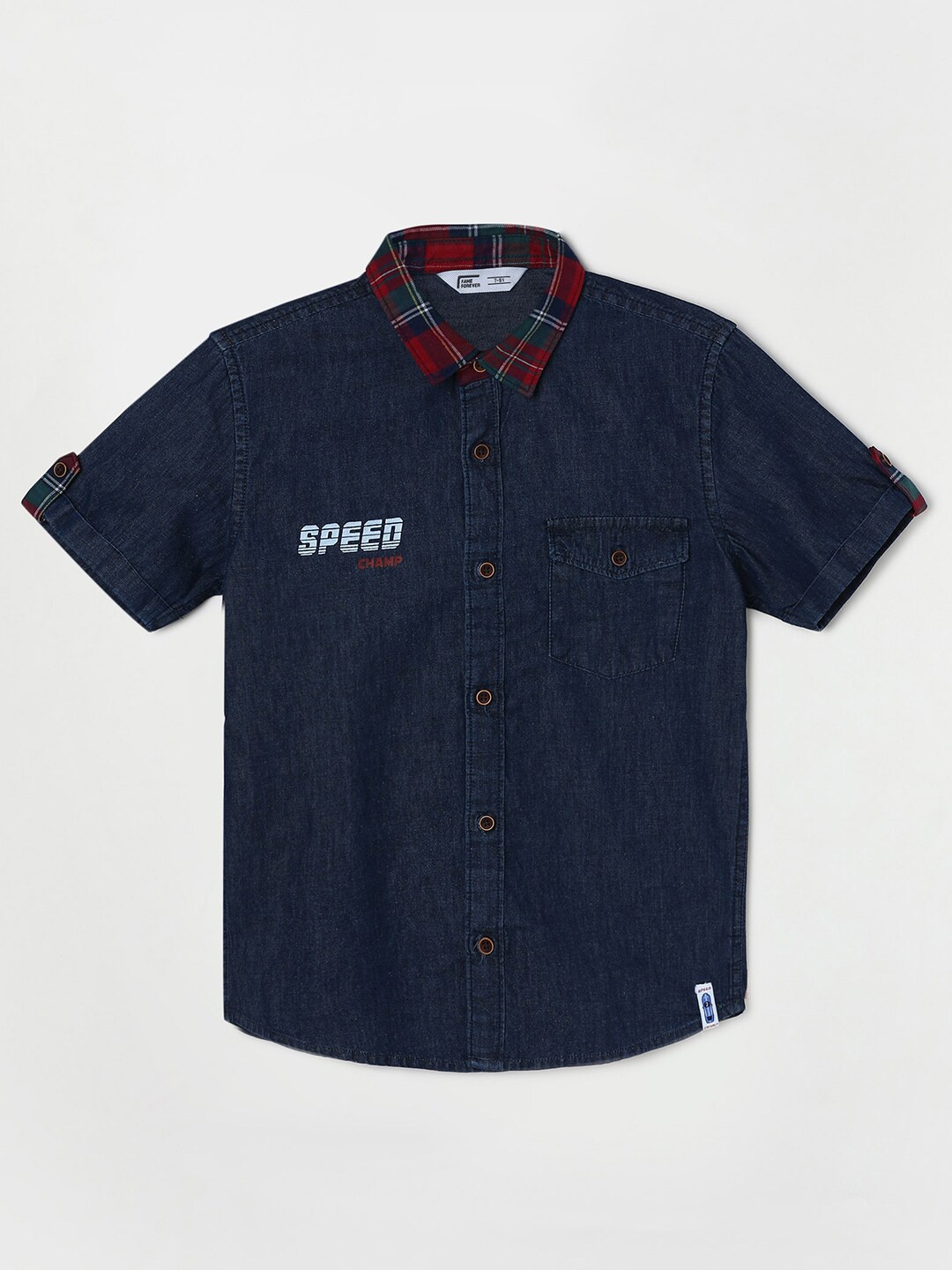 

Fame Forever by Lifestyle Boys Cotton Casual Shirt, Blue