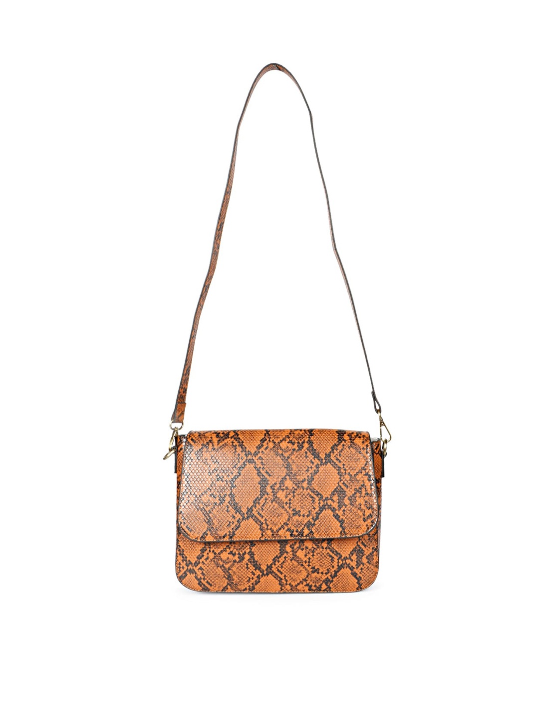 

Saint G Women Animal Textured Sling Bag, Tan