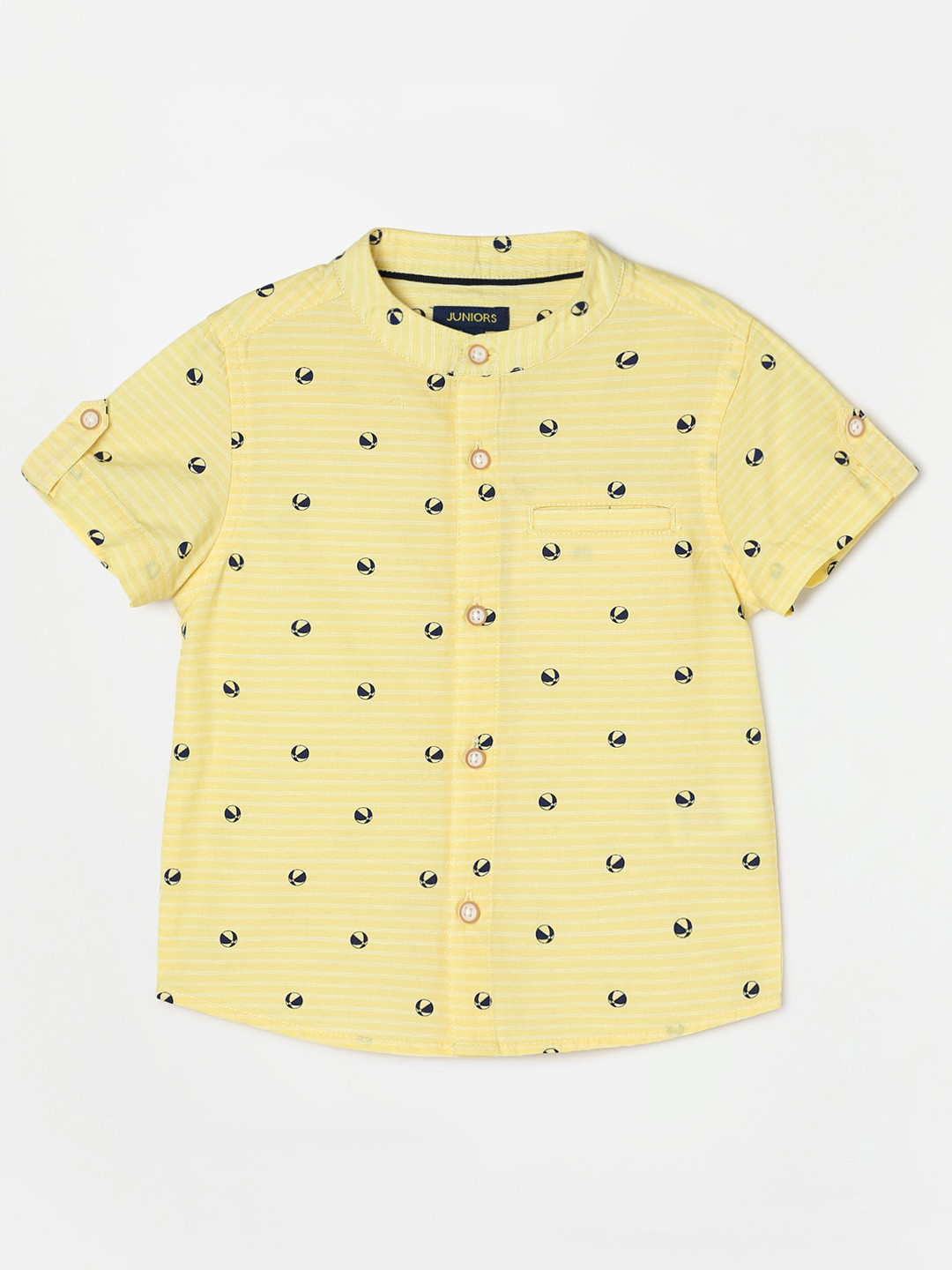 

Juniors by Lifestyle Boys Geometric Printed Pure Cotton Casual Shirt, Yellow