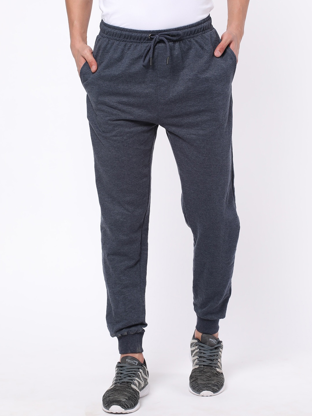 

R&B Men Regular Fit Cotton Joggers, Blue