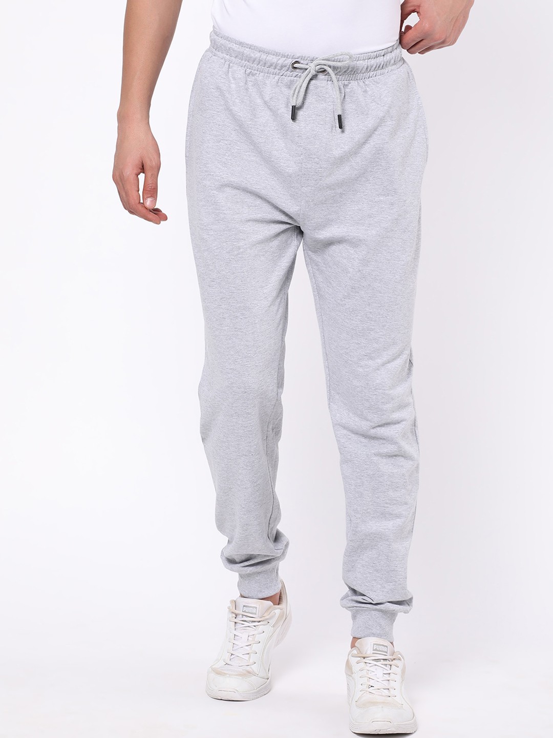 

R&B Men Regular Fit Cotton Joggers, Grey
