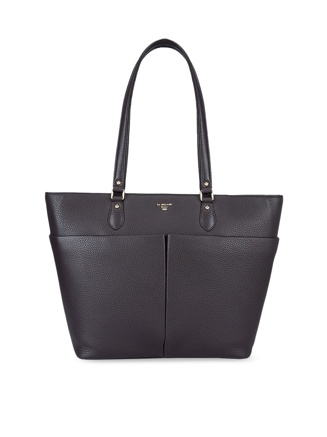 

Da Milano Leather Structured Shoulder Bag, Brown