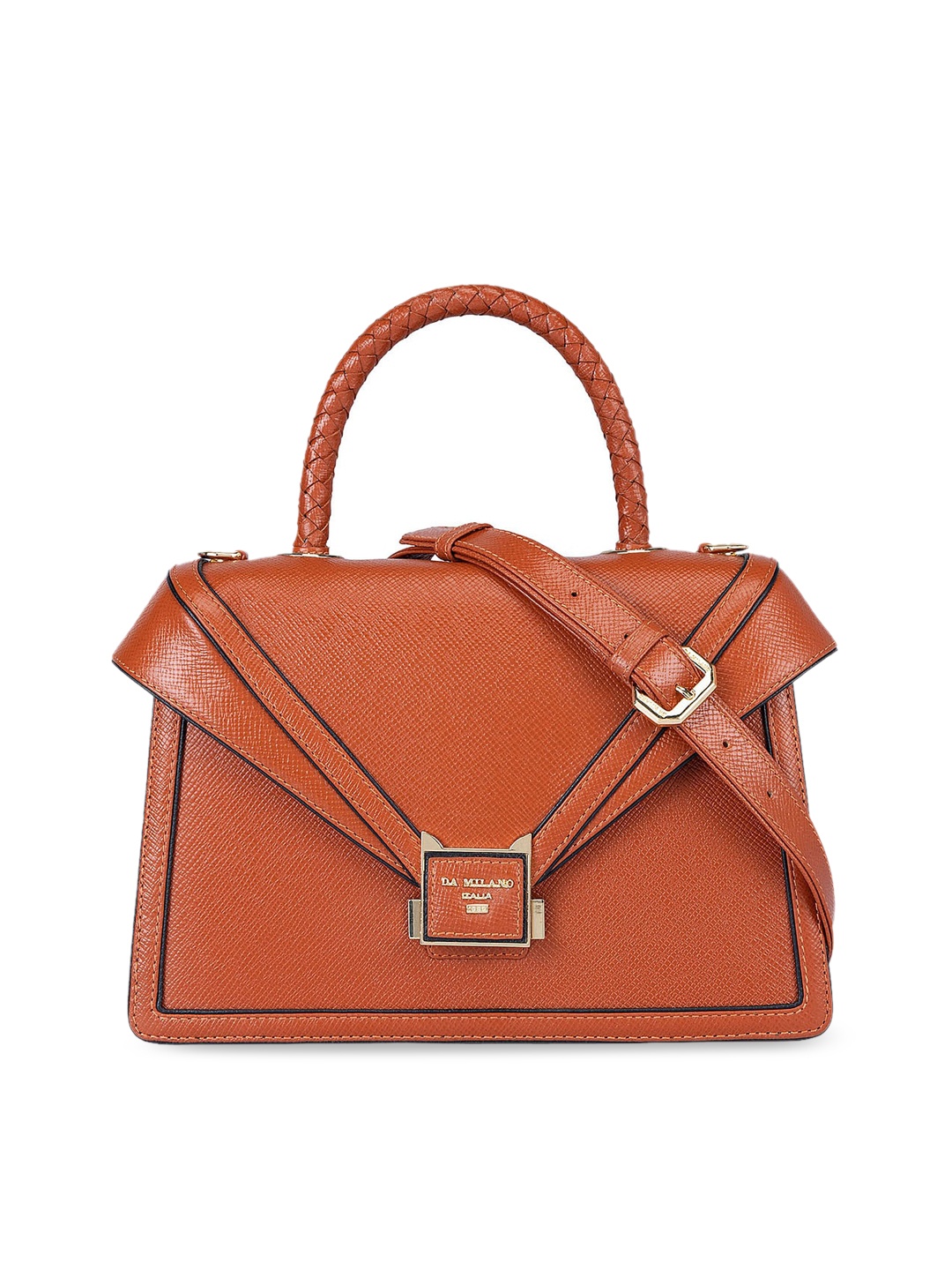 

Da Milano Women Leather Handheld Bag, Rust