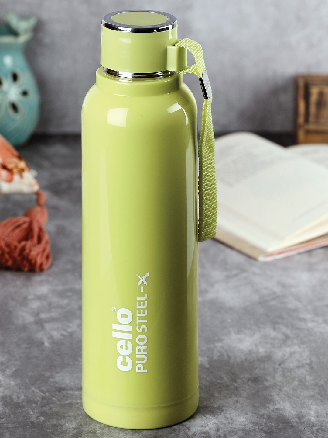 

Cello Puro Steel-X Benz 900 Green Inner Stainless Steel Water Bottle-730ml