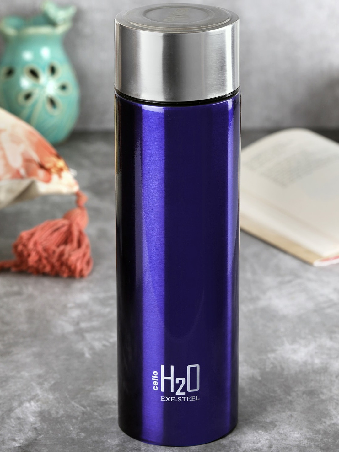 

Cello H2O Purple Single Walled Stainless Steel Flask-1000ml