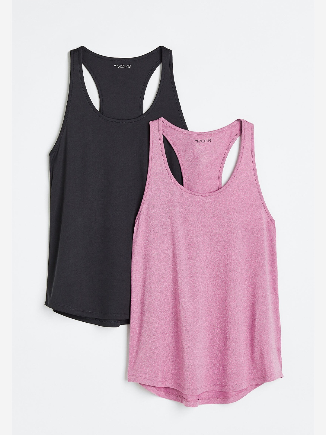 

H&M 2-Pack Sports Vest Tops, Black