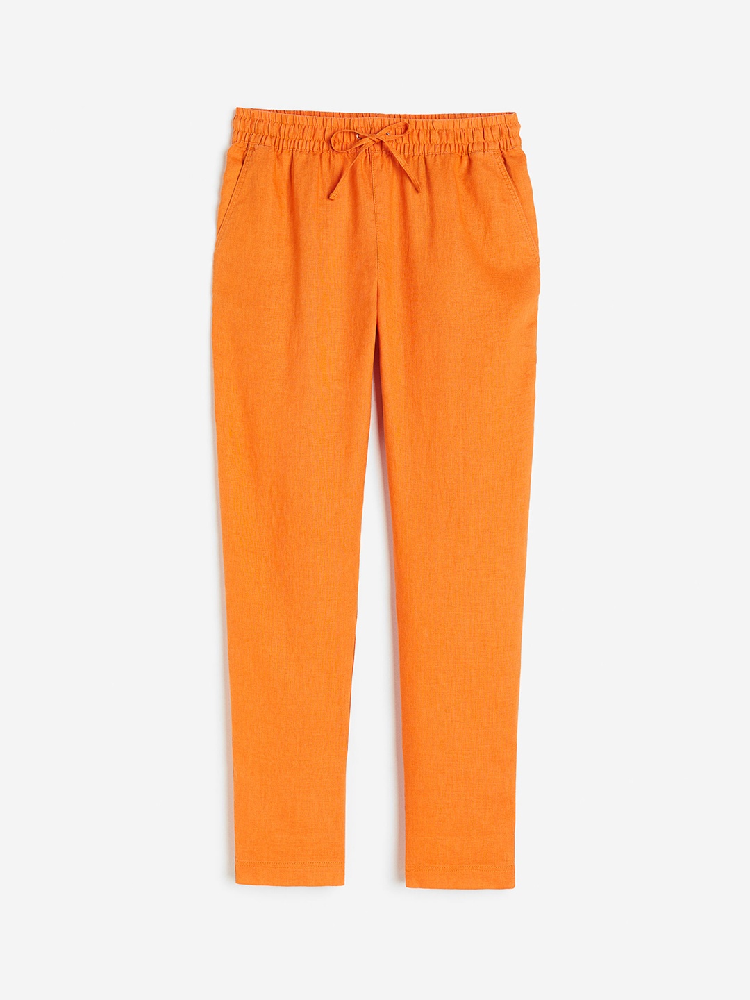 

H&M Women Linen joggers, Orange