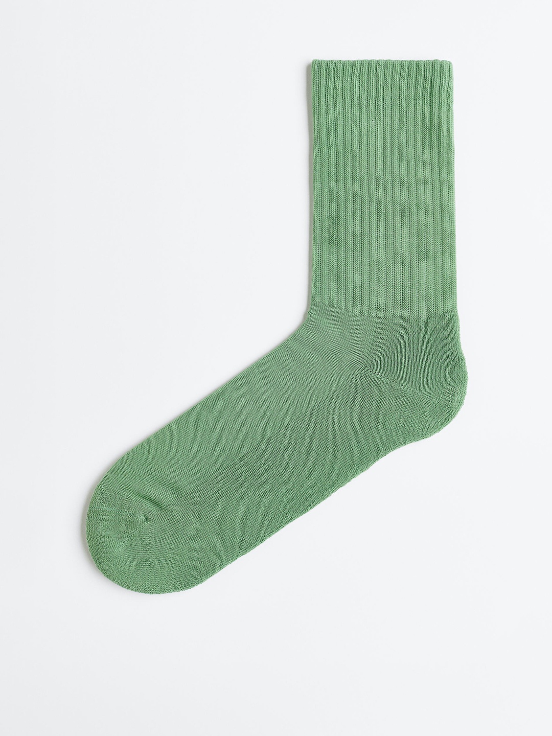

H&M Men Fine-Knit Socks, Green