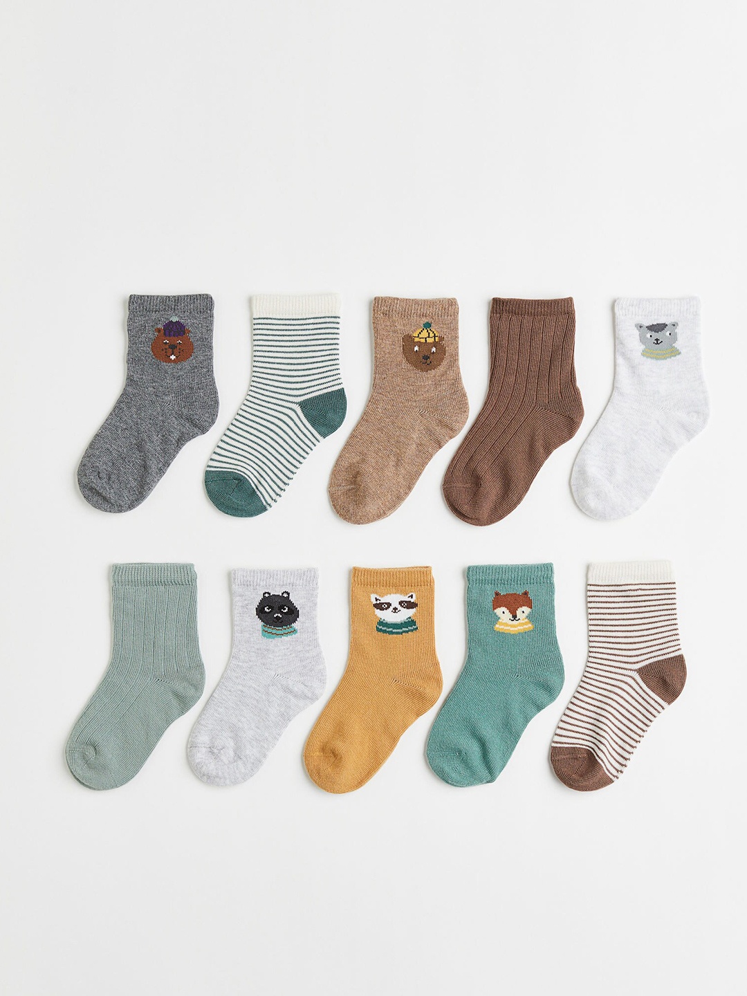 

H&M Girls 10-Pack Socks, Beige