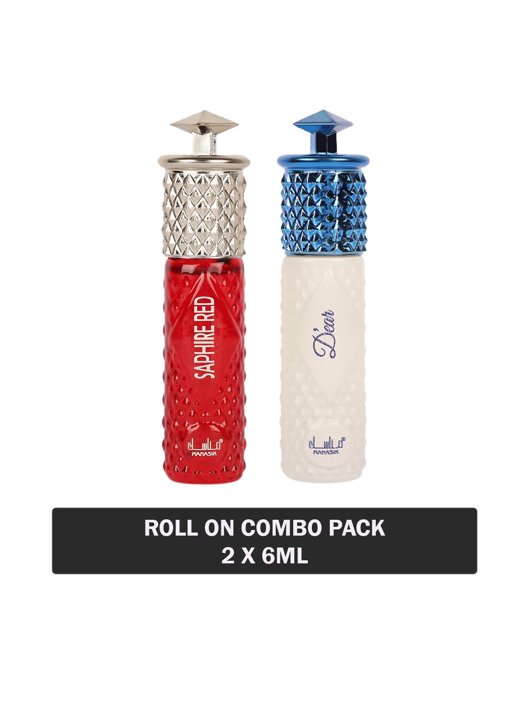 

MANASIK Set of Saphire Red & D'ear Long Lasting Attars - 6 ml Each