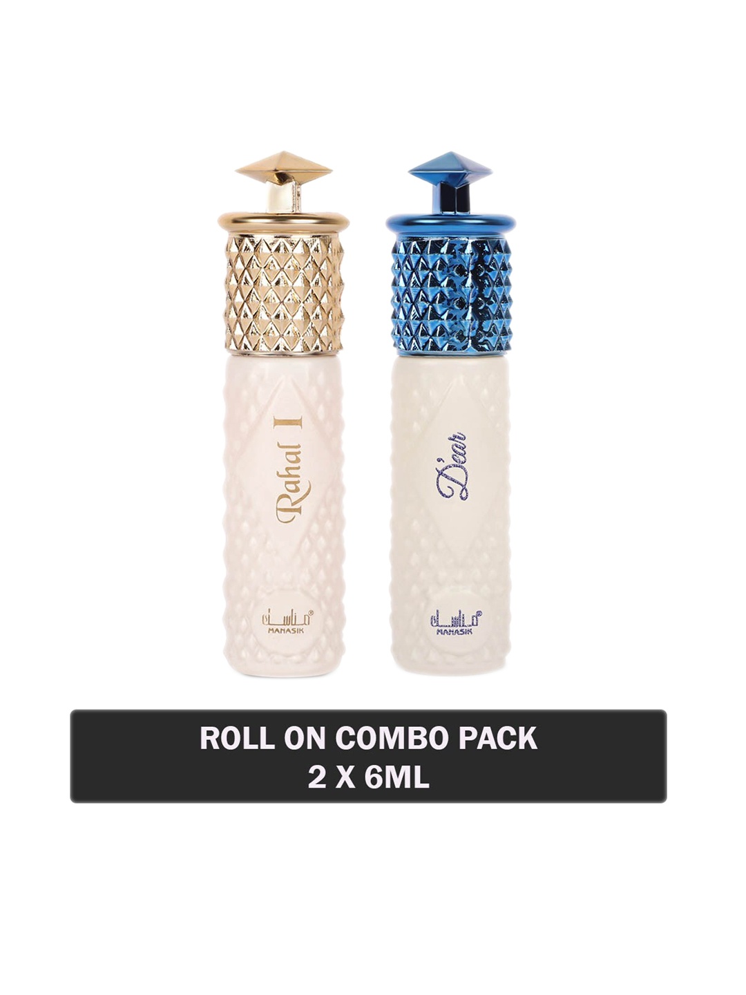 

MANASIK Set Of 2 Long Lasting Attars - 6 ml Each - Rahal I & D'ear, White