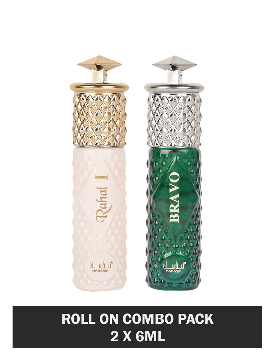 

MANASIK Set Of 2 Long-Lasting Roll-On Attars 6ml Each - Rahal I & Bravo, Na