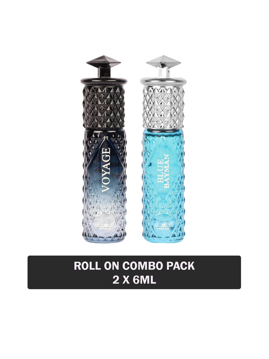 

MANASIK Men Set Of 2 Long Lasting Attars 6 ml Each - Voyage & Blue Bayman