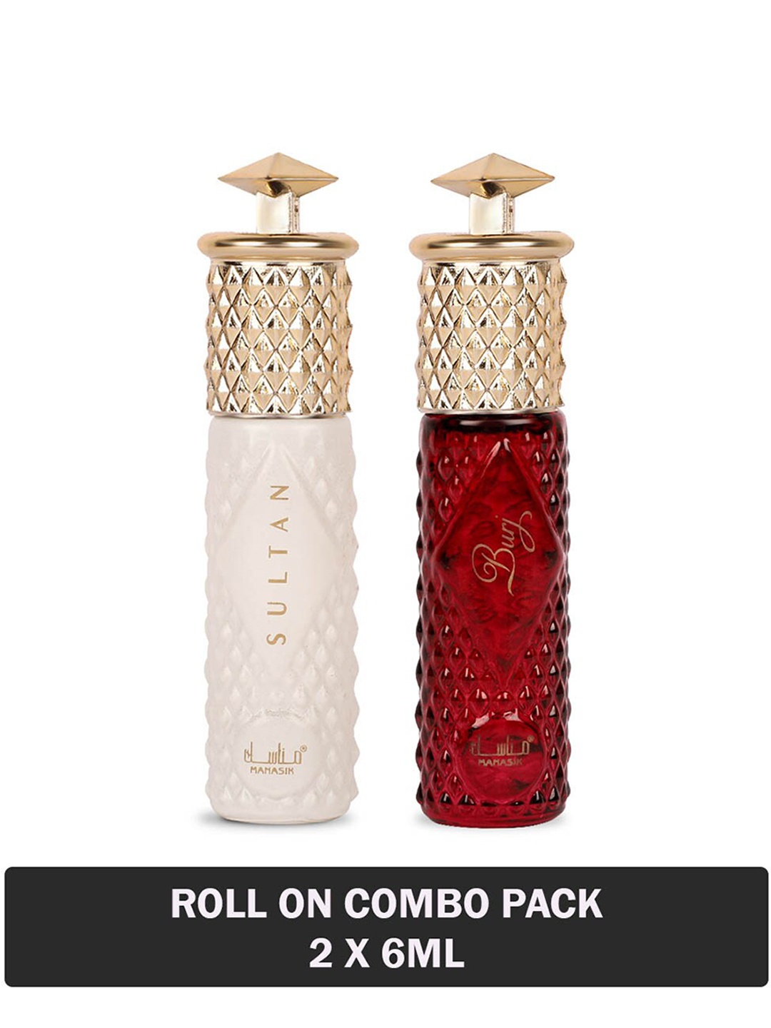 

MANASIK Set Of 2 Long Lasting Attars 6 ml Each - Sultan & Burj, Transparent