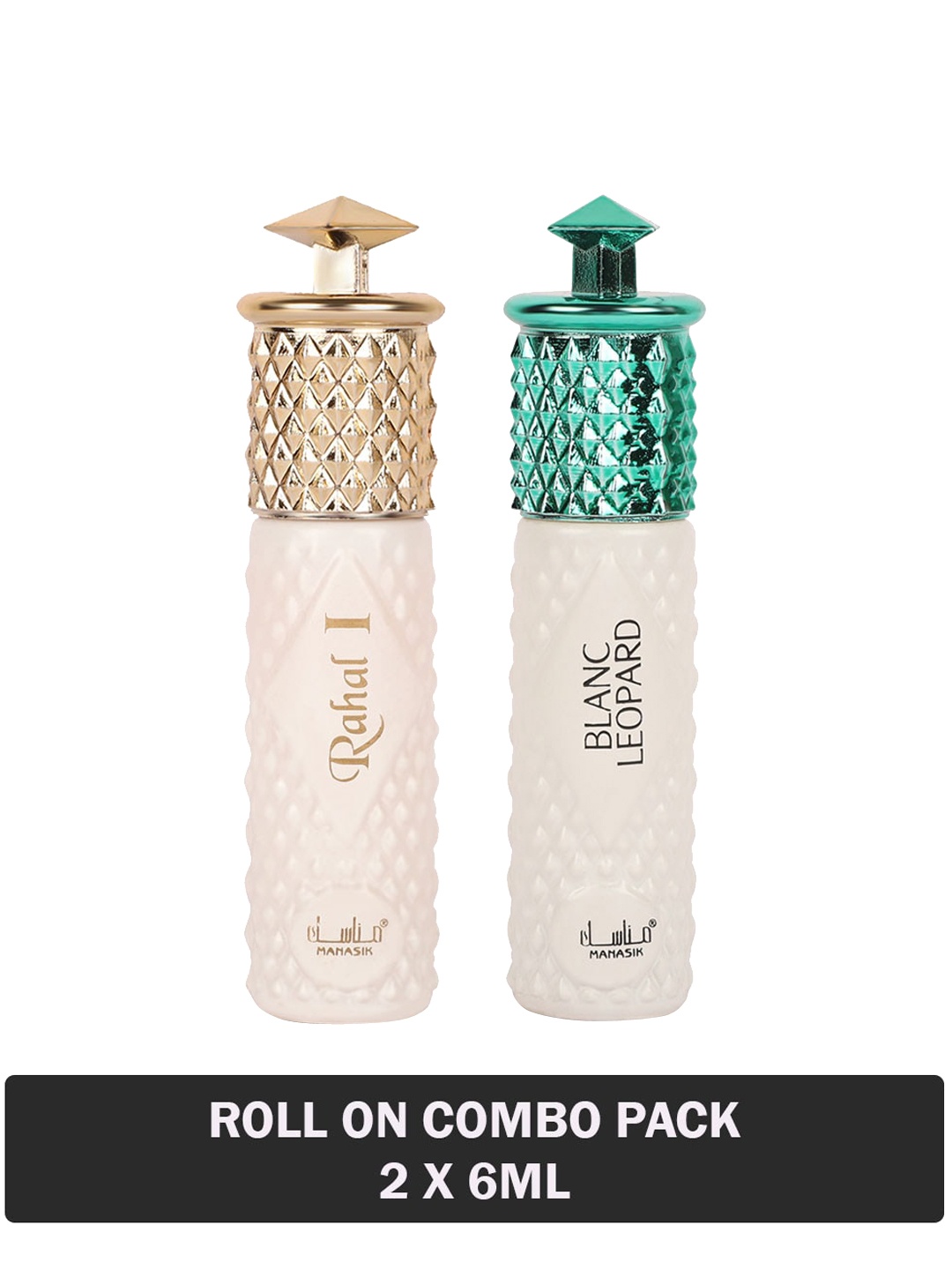 

MANASIK Set Of 2 Long Lasting Attars 6 ml Each - Rahal I & Blanc Leopard, Transparent
