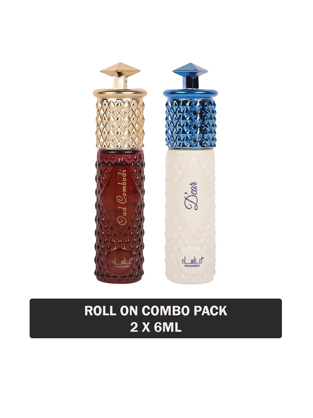

MANASIK Set Of 2 Long Lasting Attars 6 ml Each - Oud Combodi & D'ear, Transparent