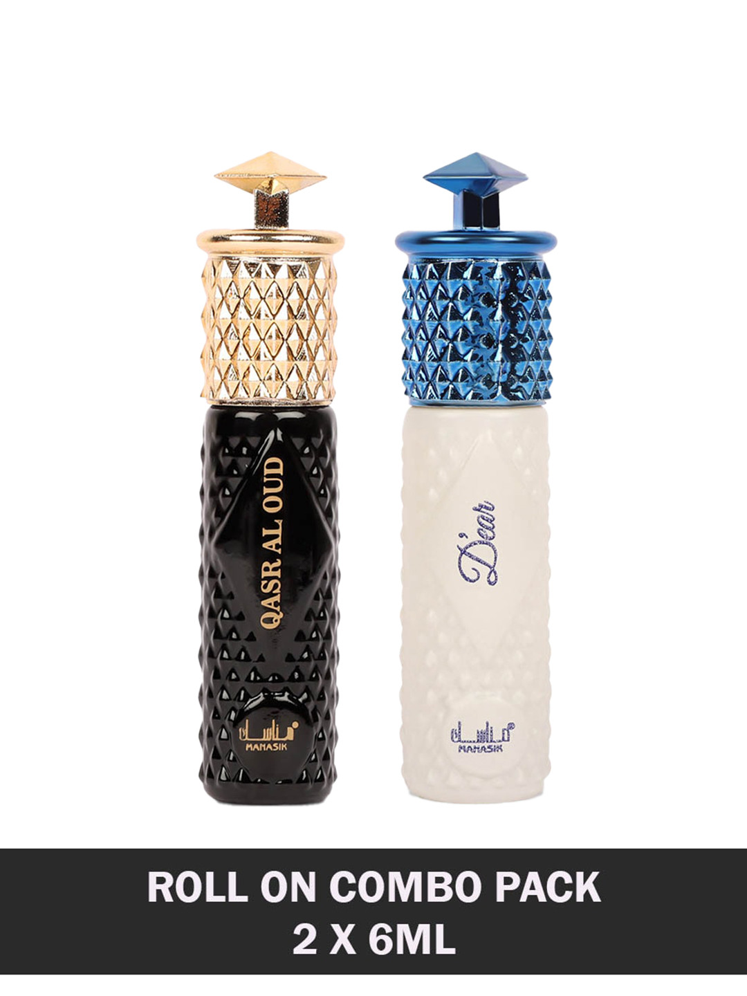 

MANASIK Set Of 2 Long Lasting Attars - 6 ml Each - Qasr Al Oud & D'ear, White