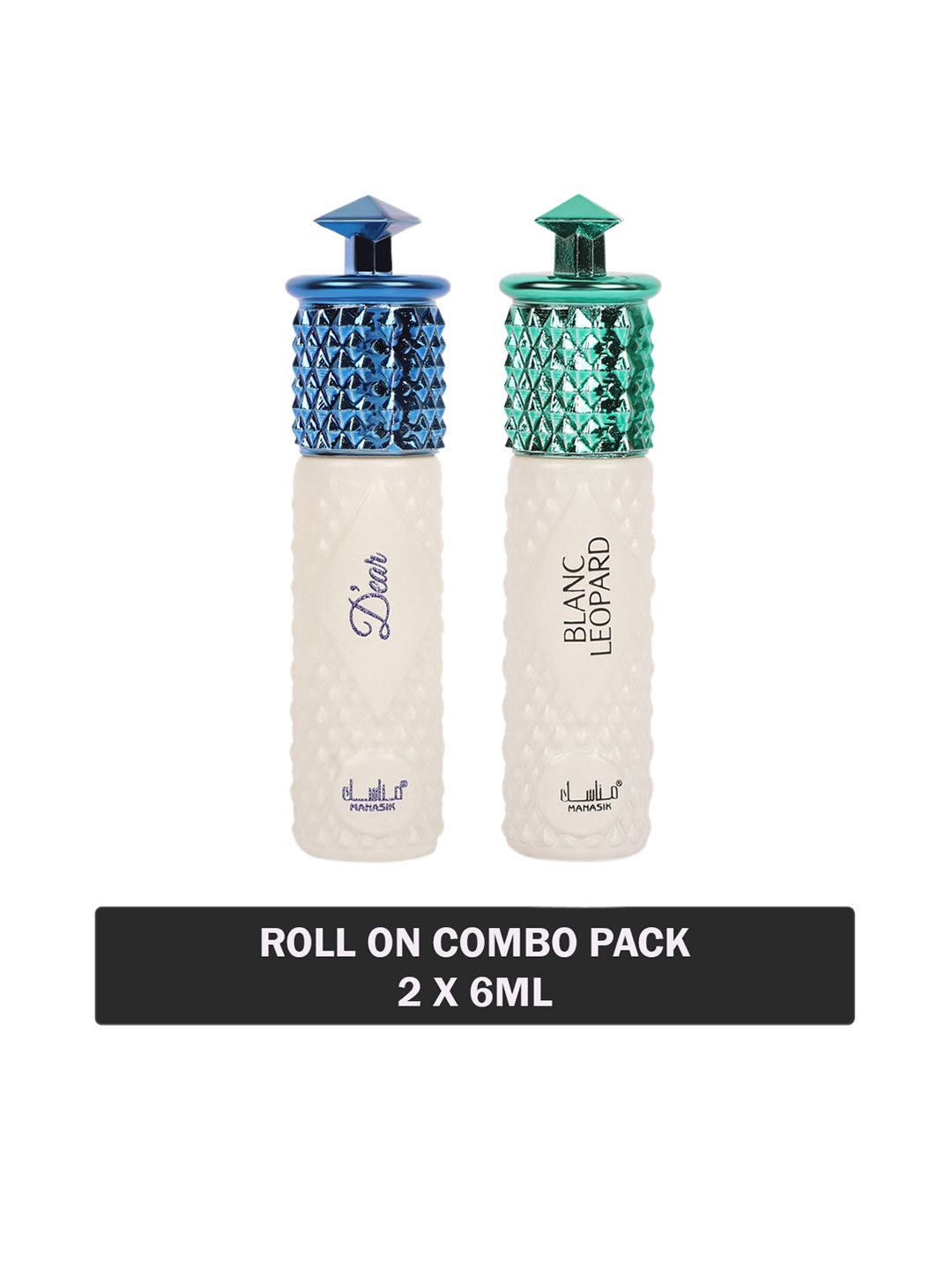 

MANASIK Set Of 2 Long-Lasting Roll-On Attars 6ml Each- Blanc Leopard & D'ear, White