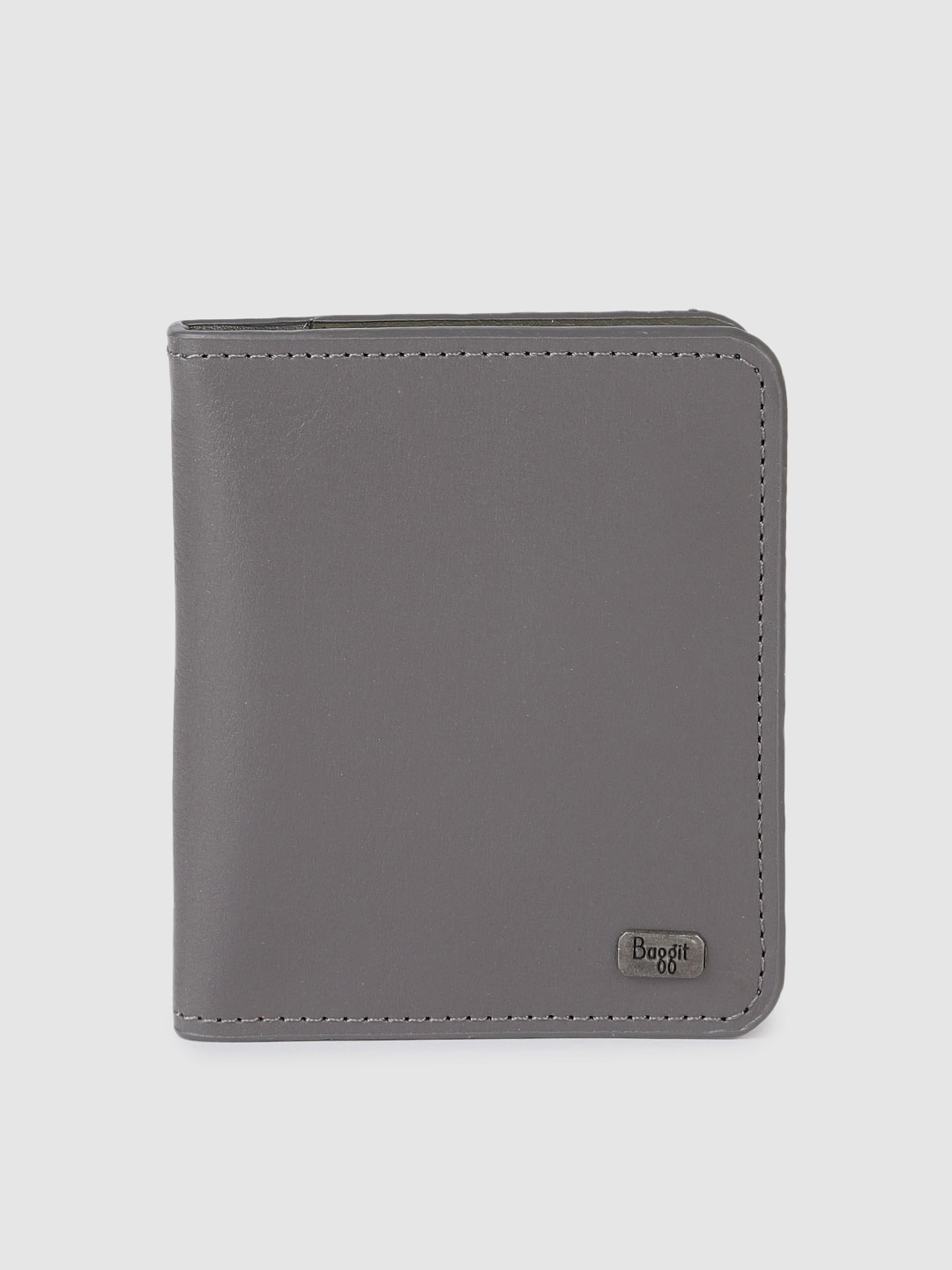 

Baggit Men Solid PU Card Holder, Grey