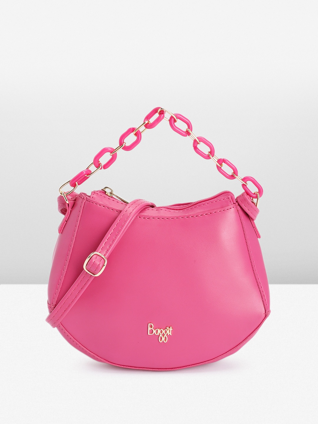 

Baggit Women Solid Sling Bag, Pink