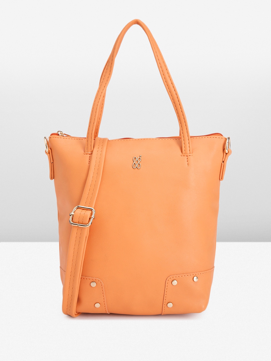 

Baggit Solid Structured Handheld Bag, Orange