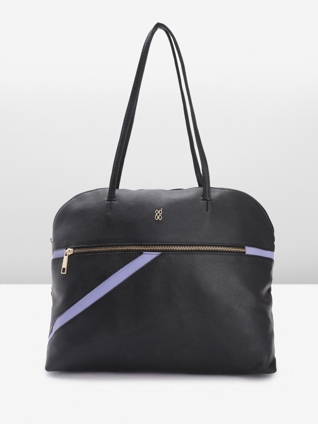 

Baggit Minimal Stripe Structured Shoulder Bag, Black
