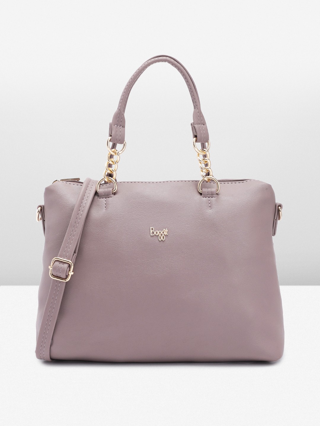 

Baggit Women Solid Handheld Bag, Purple