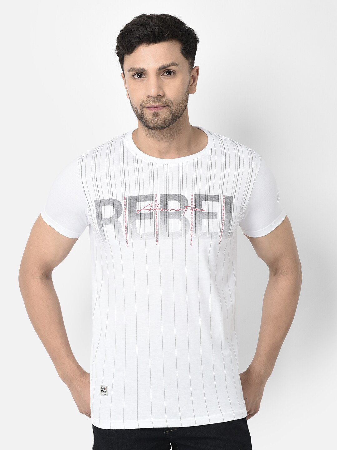 

COBB Typography Printed Cotton T-shirt, White