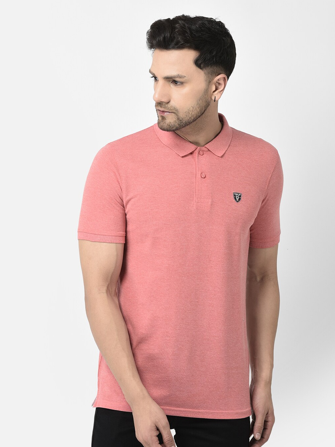 

COBB Polo Collar Cotton T-shirt, Coral