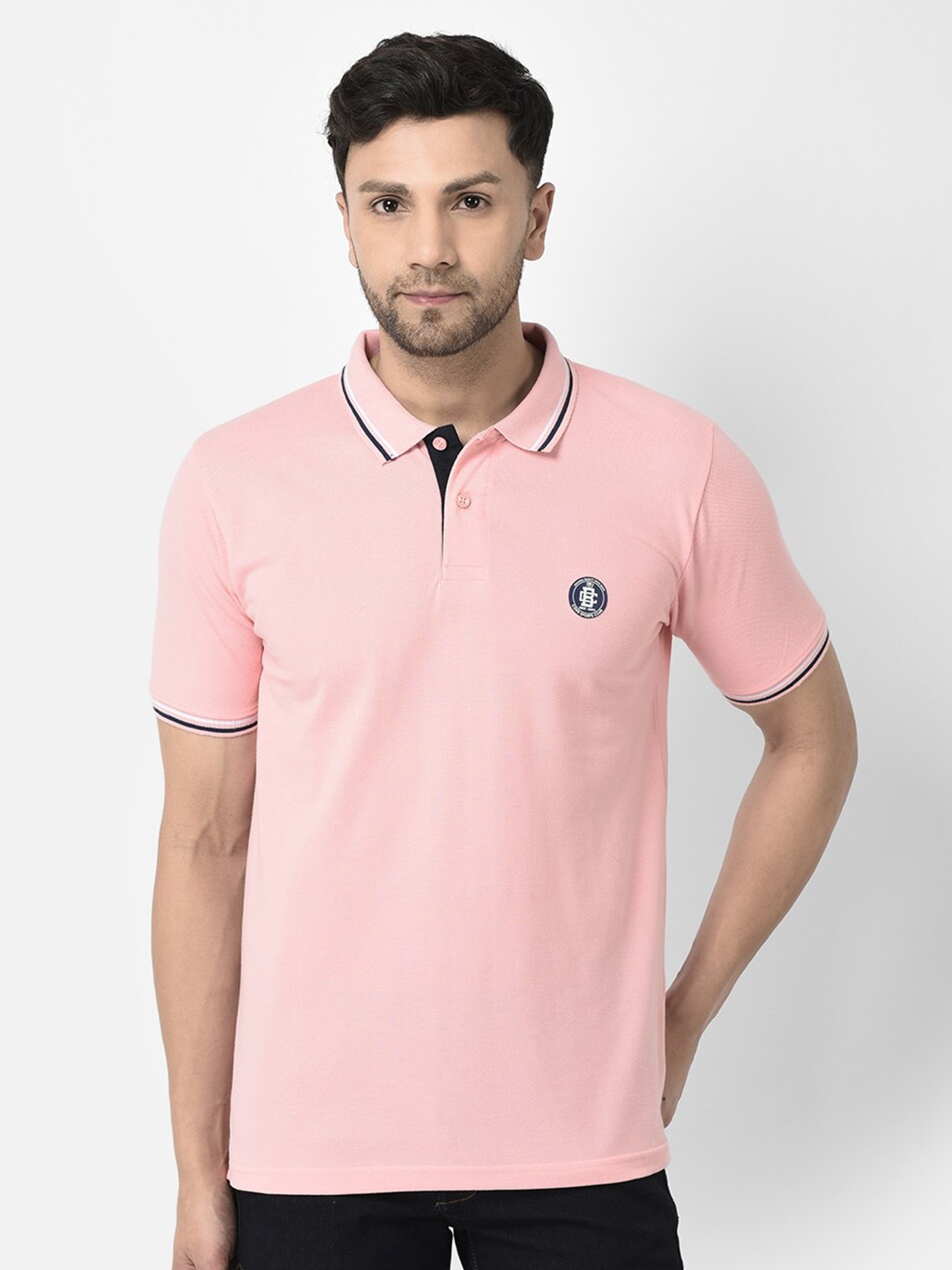 

COBB Polo Collar Cotton T-shirt, Peach