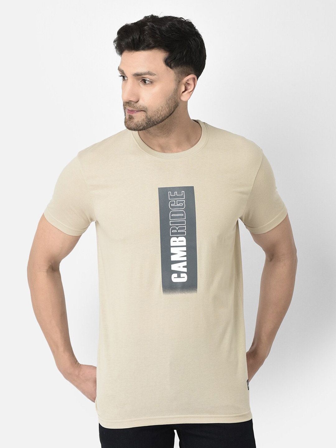 

COBB Typography Printed Cotton T-shirt, Beige