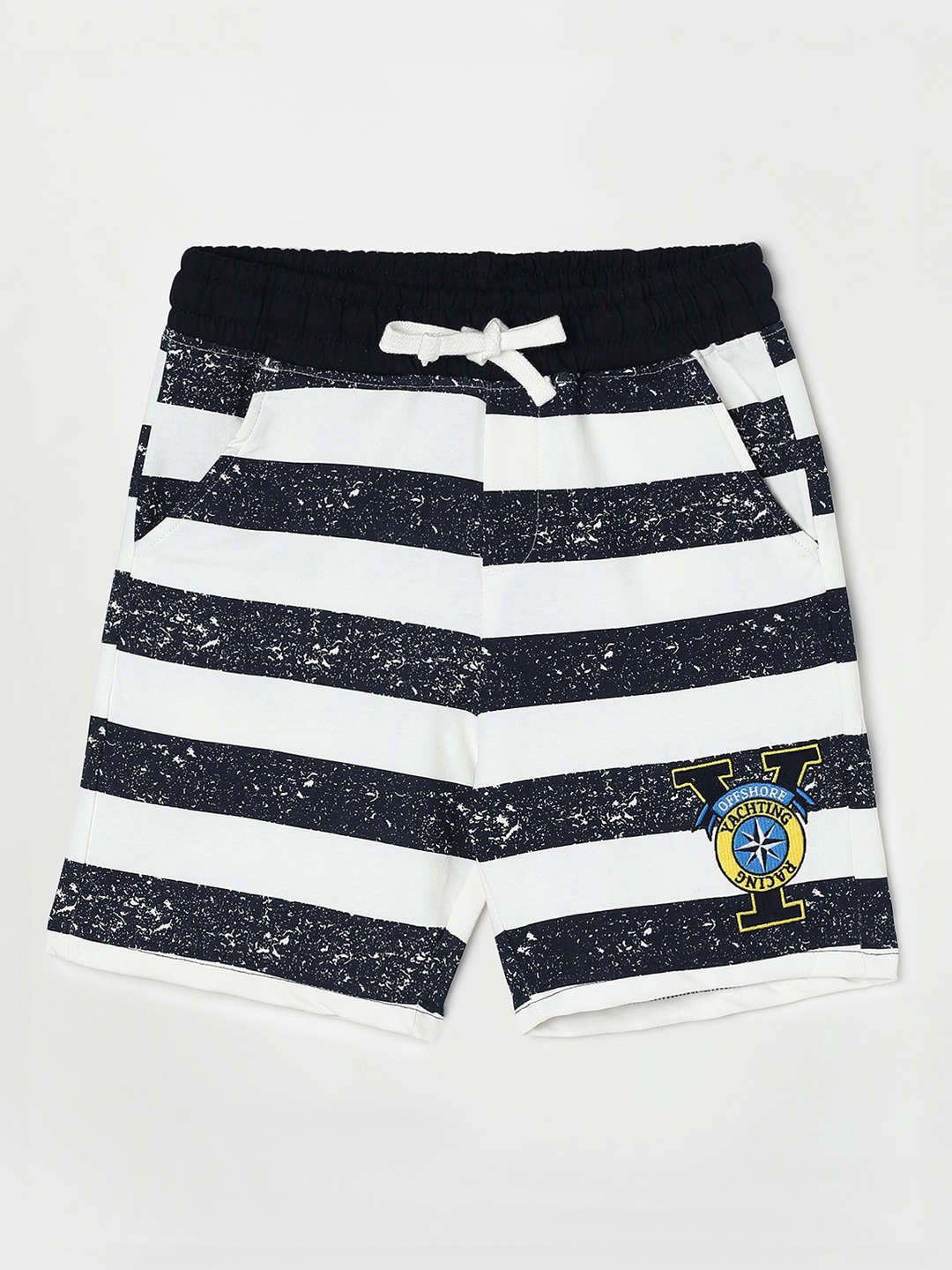 

Fame Forever by Lifestyle Boys Striped Regular Fit Cotton Shorts, White