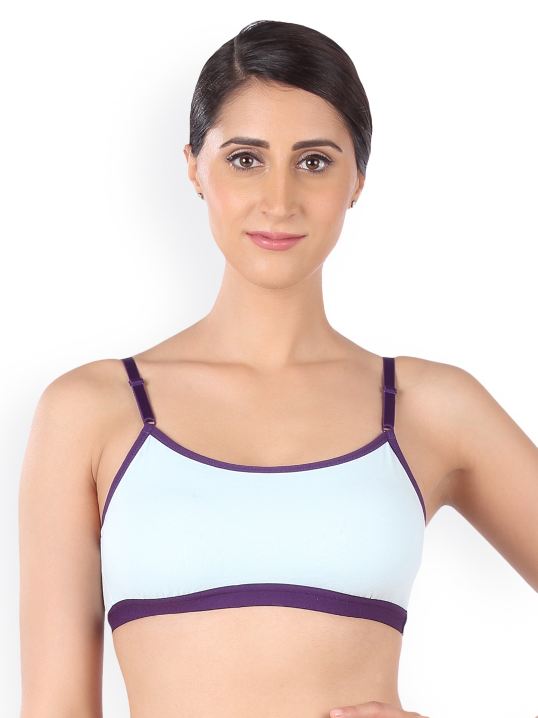 

Triumph Beginner Bra 66 Everyday Wireless Non Padded Full Coverage Support Cotton Bra, Blue
