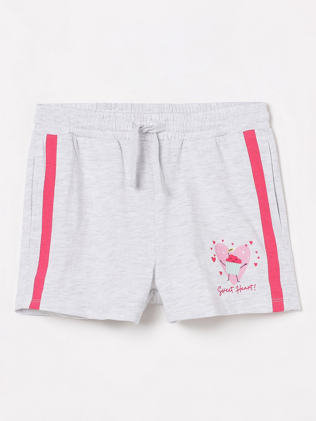 

Fame Forever by Lifestyle Girls Mid Rise Above Knee Cotton Shorts, Grey