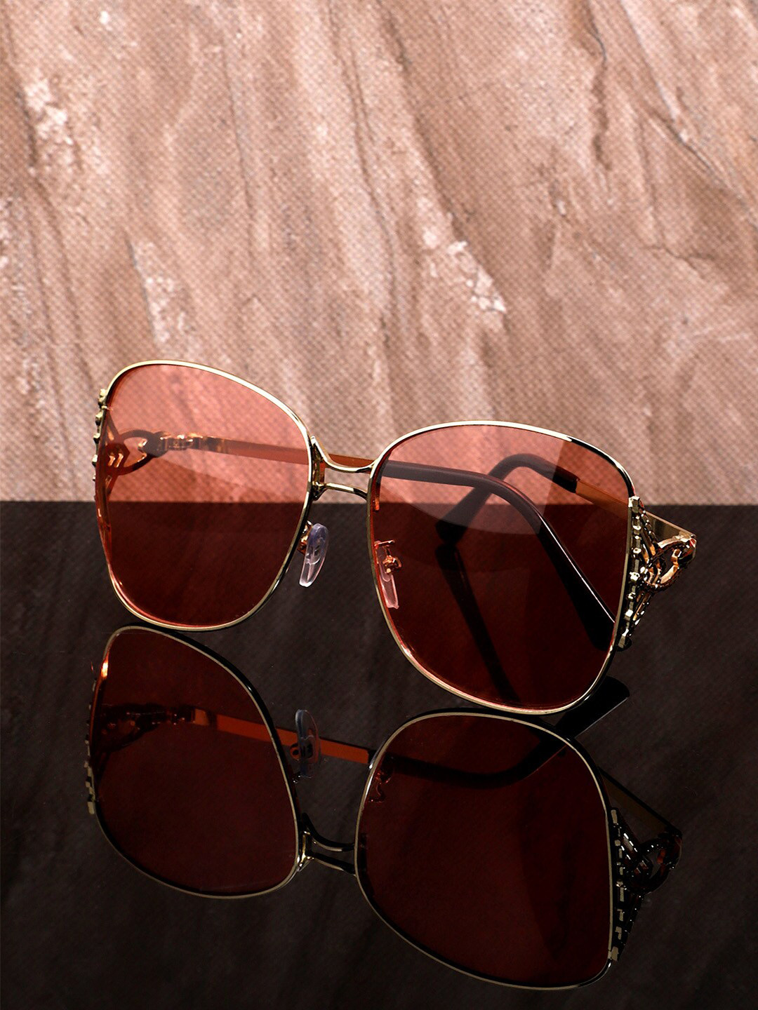 

HAUTE SAUCE by Campus Sutra Women Butterfly Sunglasses with Polarised Lens SS23_HSSG1380, Pink