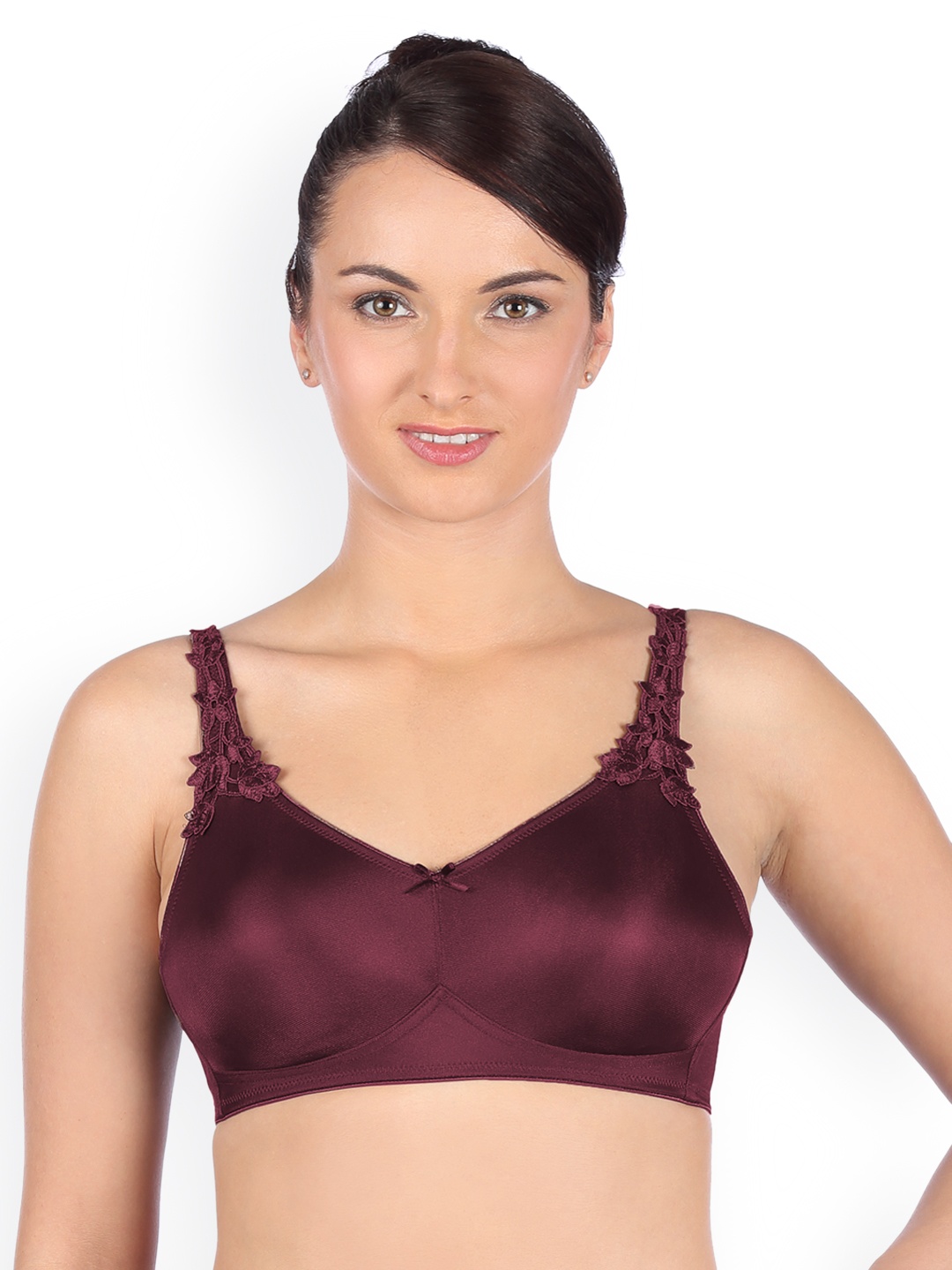 

Triumph Minimizer 21 Wireless Non Padded Comfortable High Support Big-Cup Bra, Burgundy