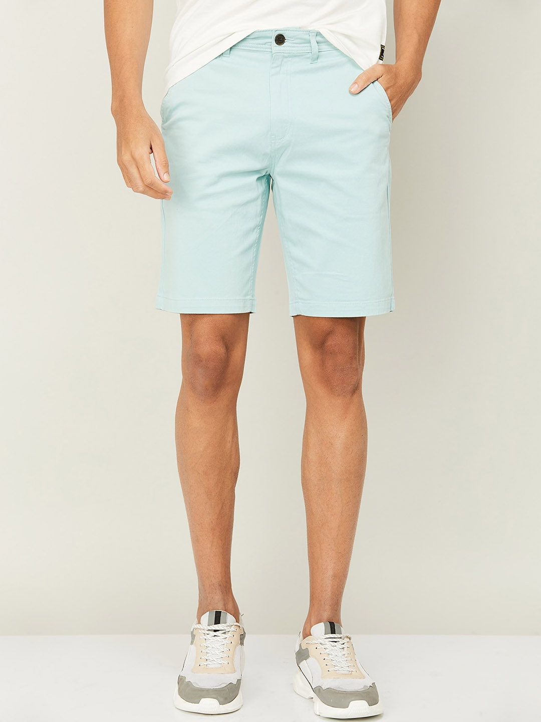 

Fame Forever by Lifestyle Men Regular Fit Mid-Rise Cotton Shorts, Turquoise blue