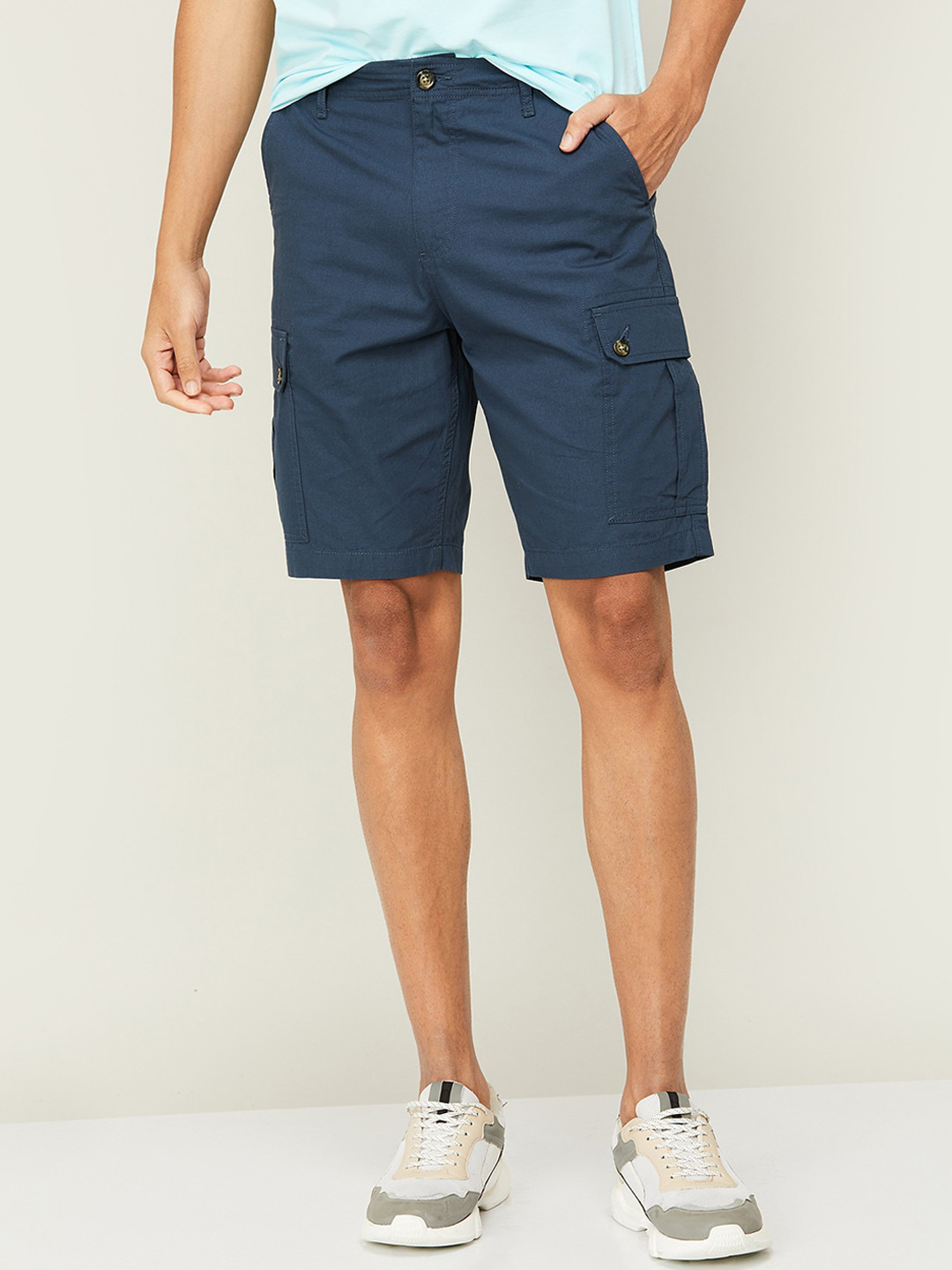 

Fame Forever by Lifestyle Men Regular Fit Cotton Cargo Shorts, Blue