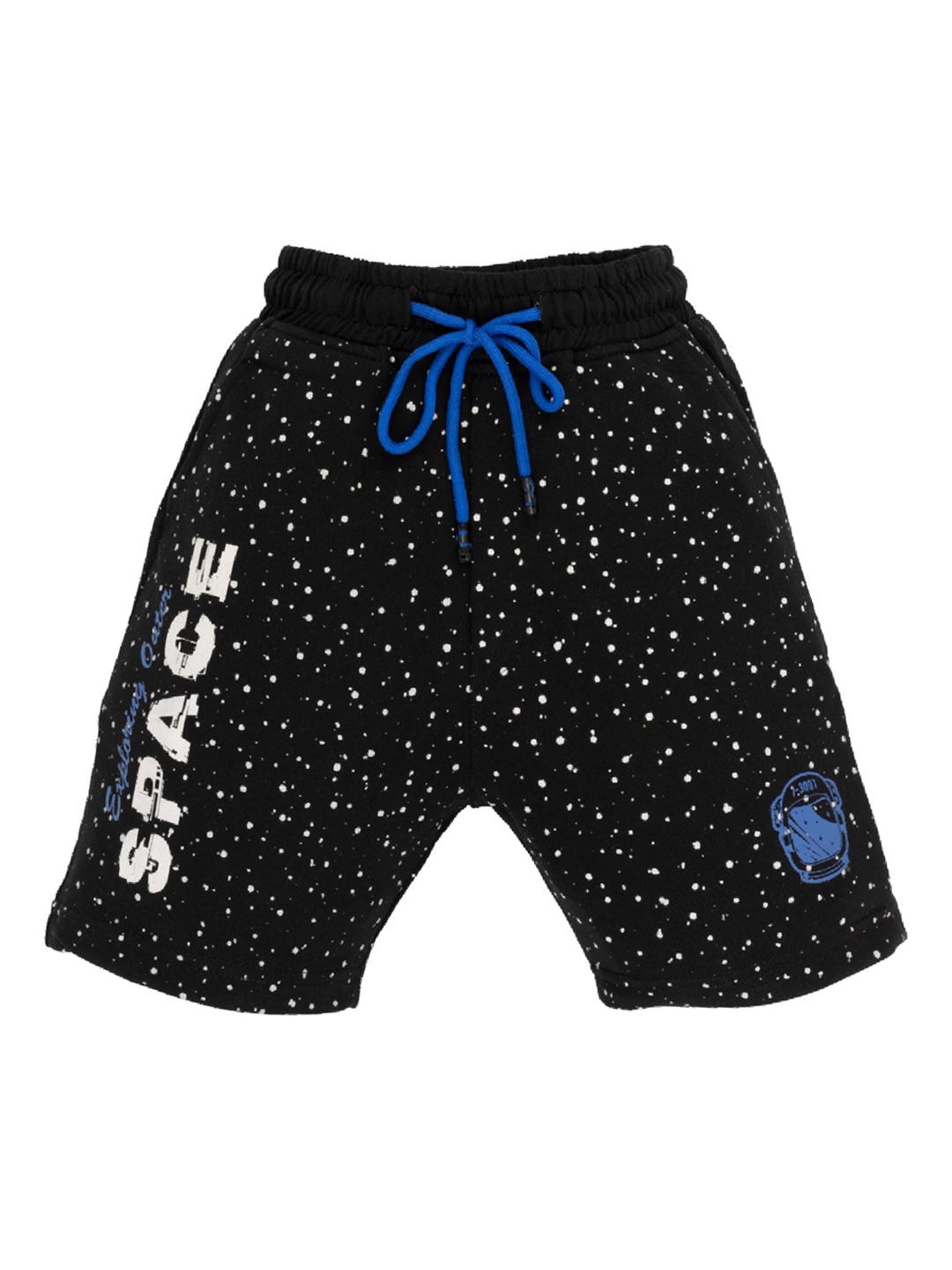 

Status Quo Boys Printed Mid-Rise Cotton Shorts, Black