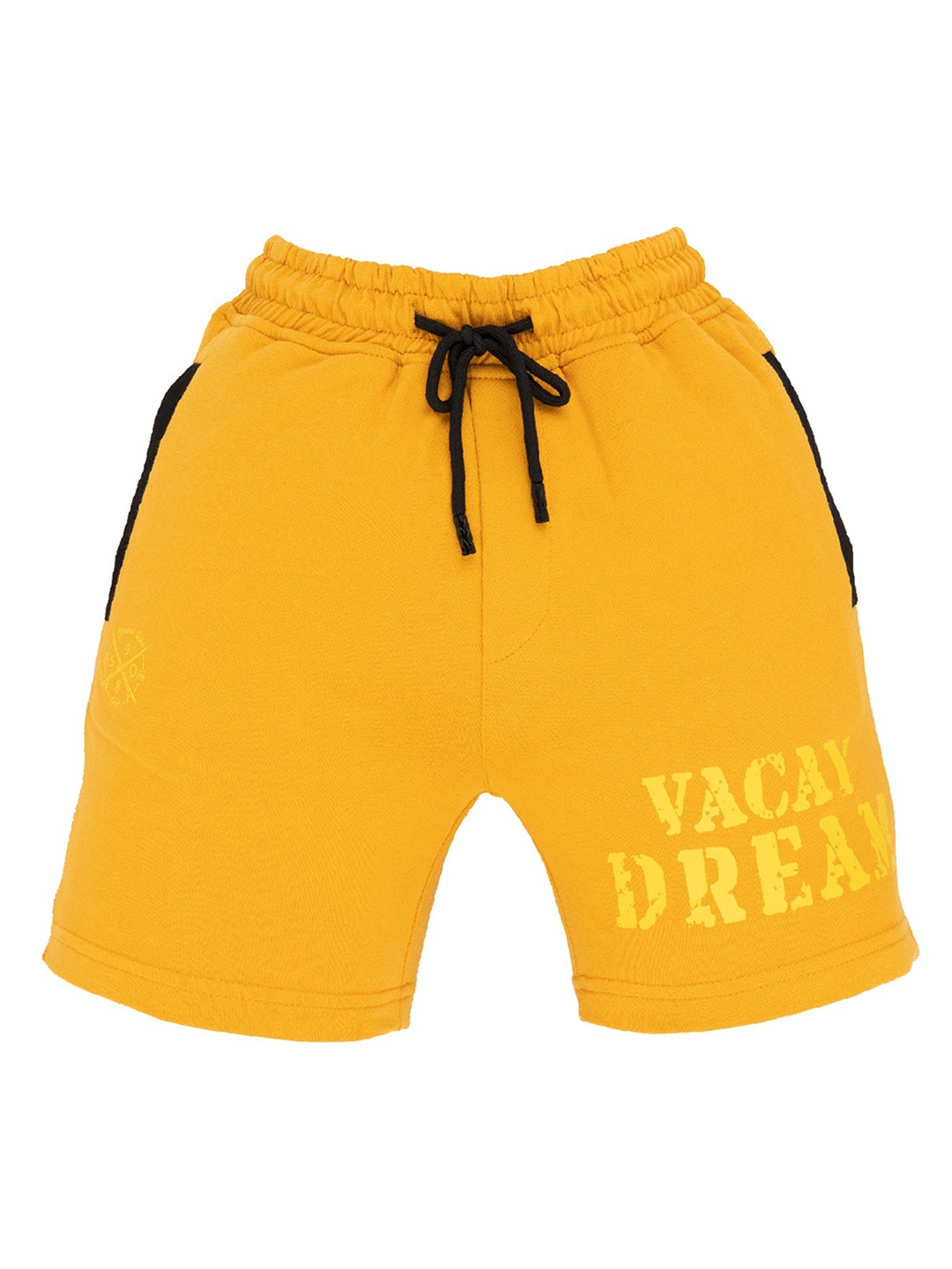 

Status Quo Boys Printed Mid Rise Above Knee Cotton Shorts, Mustard