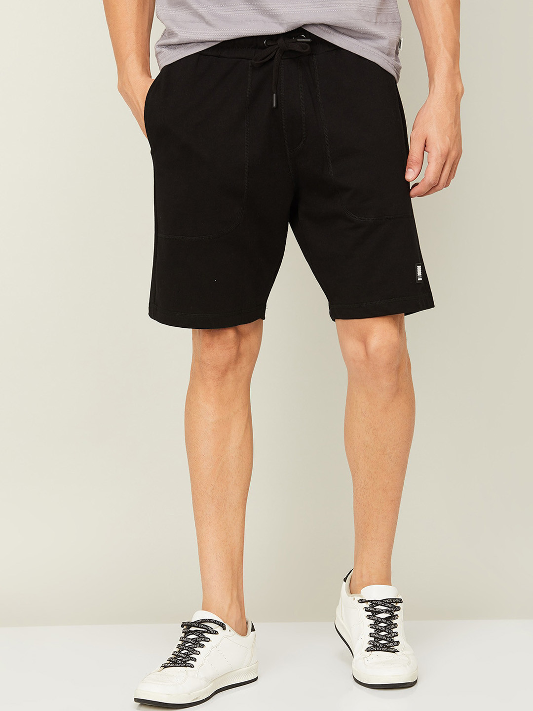 

Forca Men Mid-Rise Cotton Regular Fit Shorts, Black
