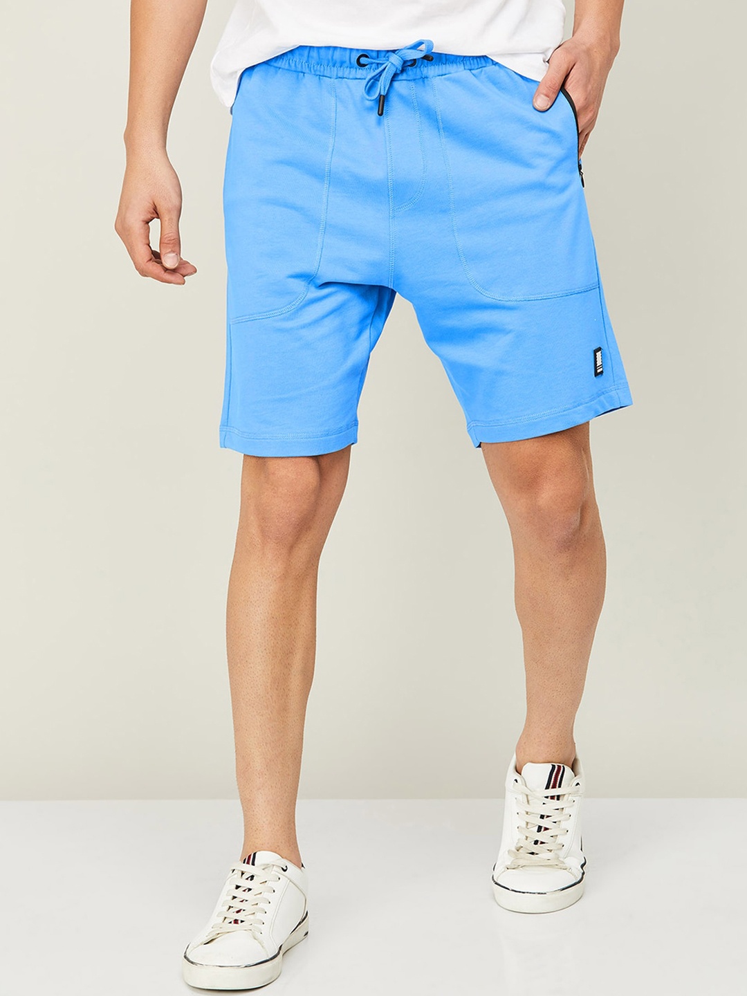 

Forca Men Regular Fit Cotton Sports Shorts, Blue