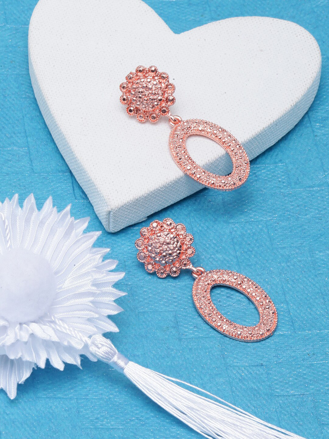 

DressBerry Rose Gold-Plated Contemporary Drop Earrings