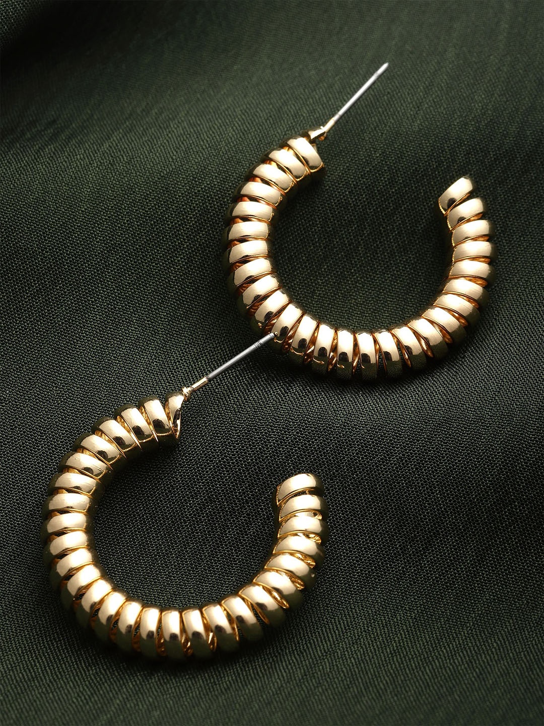 

Bohey by KARATCART Gold-Plated Contemporary Drop Earrings
